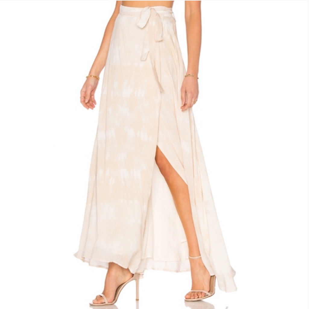 The Jetset Diaries Printed Wrap Tie Waist Skirt